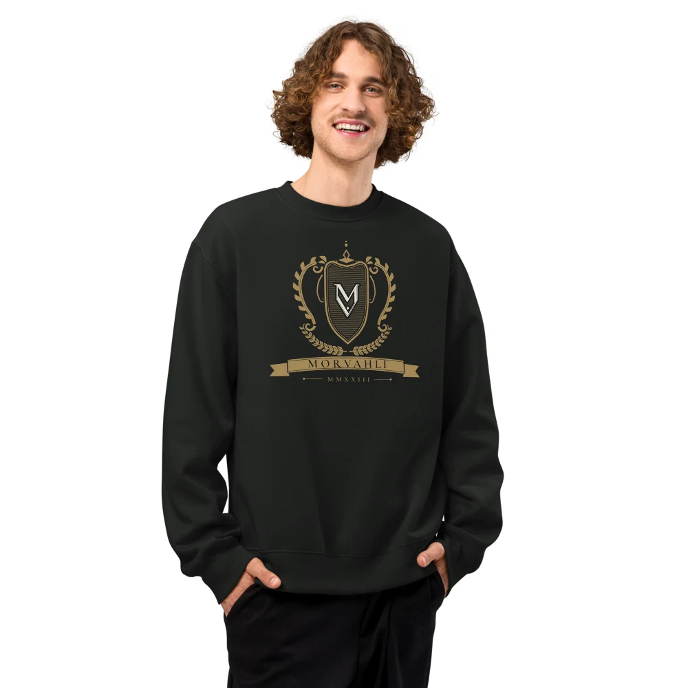 Cartouche Crewneck in washed black, front